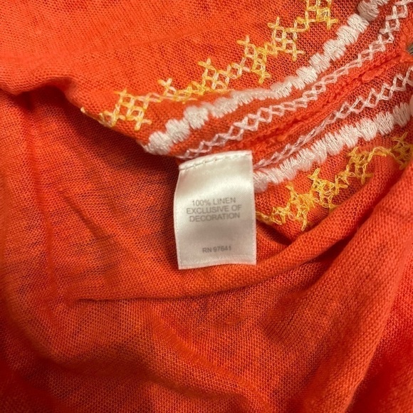 J. Jill Coral Linen Oversized Top Size M - Picture 5 of 5